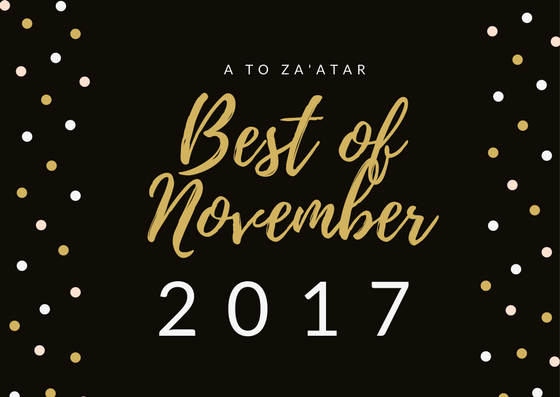 My Top Dishes of November 2017.