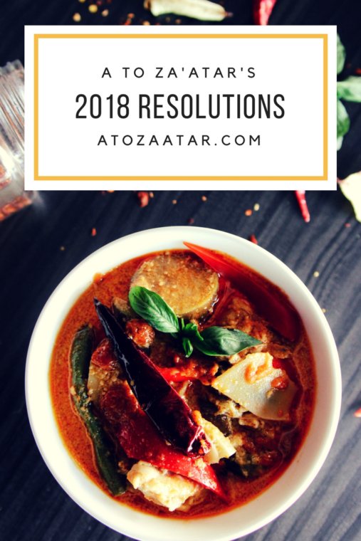 A to Za’atar’s Resolutions for 2018.